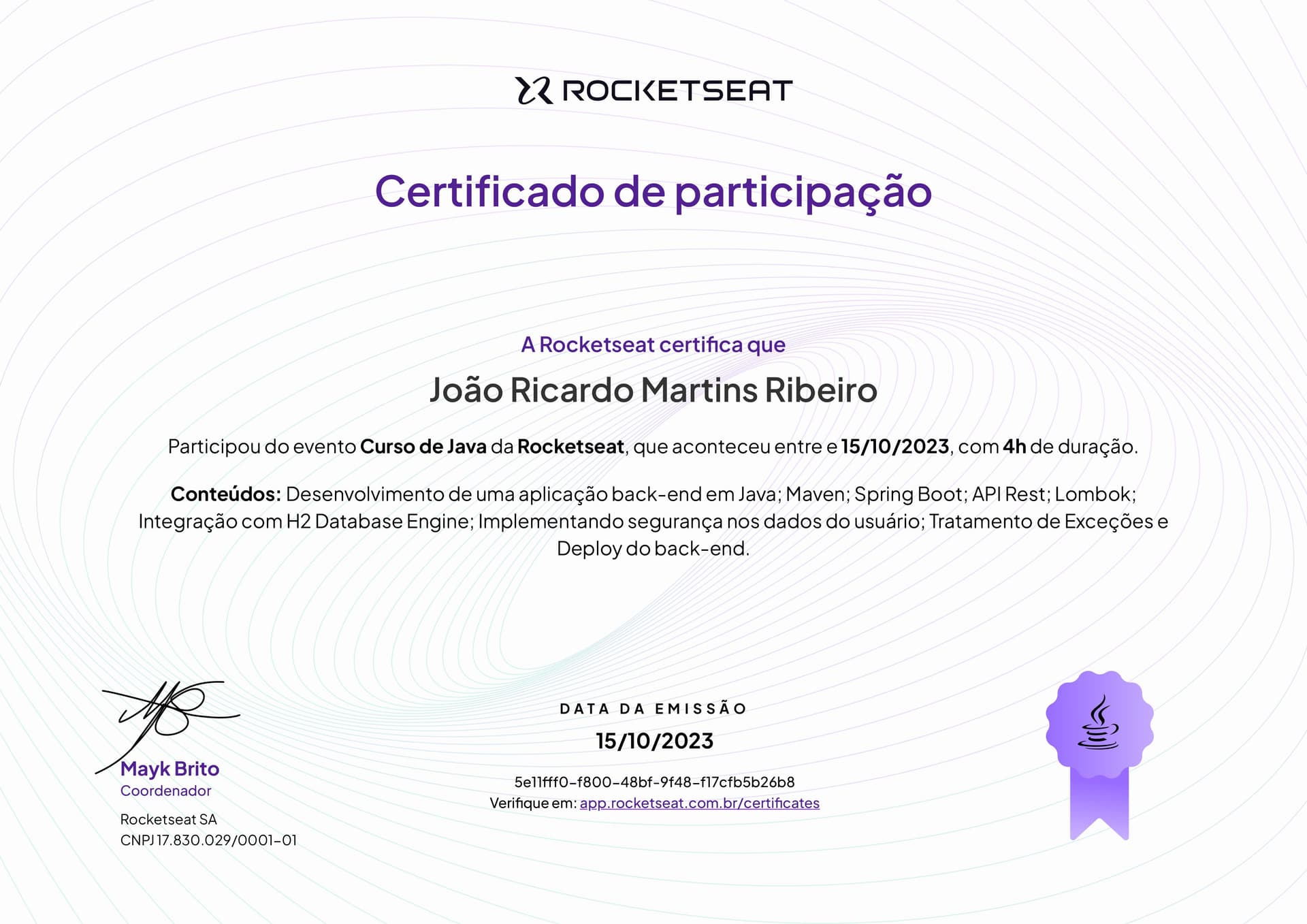 Certificate 8