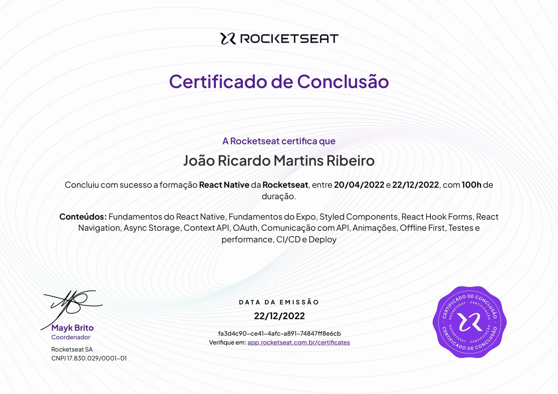 Certificate 14